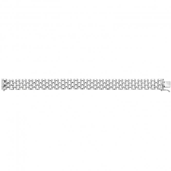 Silver Ladies rhodium Plated Watch Link Bracelet G3307BAcotis Silver JewelleryTH - G3307B