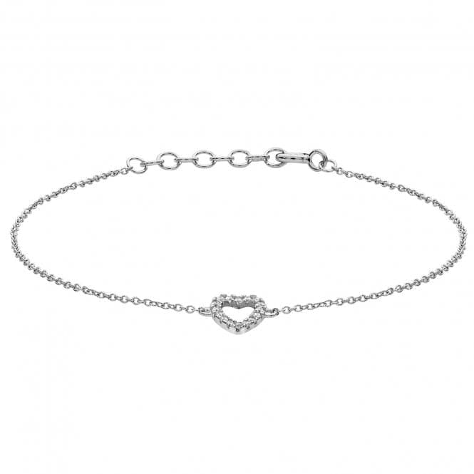 Silver Ladies rhodium Plated Zirconia Bracelet G3291BAcotis Silver JewelleryTH - G3291B