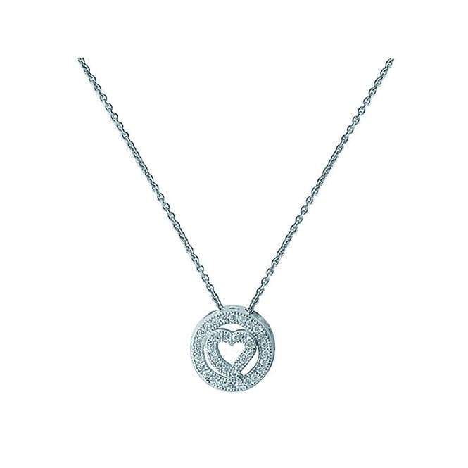 Silver Ladies rhodium Plated Zirconia Pendant On Chain G3289Acotis Silver JewelleryTH - G3289