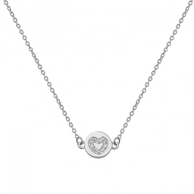 Silver Ladies rhodium Plated Zirconia Pendant On Chain G3290Acotis Silver JewelleryTH - G3290