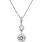Silver Ladies rhodium Plated Zirconia Pendant On Chain G3320Acotis Silver JewelleryTH - G3320