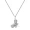 Silver Ladies rhodium Plated Zirconia Pendant On Chain G3339Acotis Silver JewelleryTH - G3339
