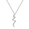 Silver Ladies rhodium Plated Zirconia Pendant On Chain G3340Acotis Silver JewelleryTH - G3340