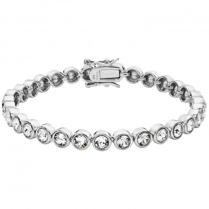 Silver Ladies rhodium Plated Zirconia Set Bracelet G3283BAcotis Silver JewelleryTH - G3283B