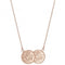 Silver Ladies Rose Gold Plated Half Double Sov Coin Necklace G3303HAcotis Silver JewelleryTH - G3303H