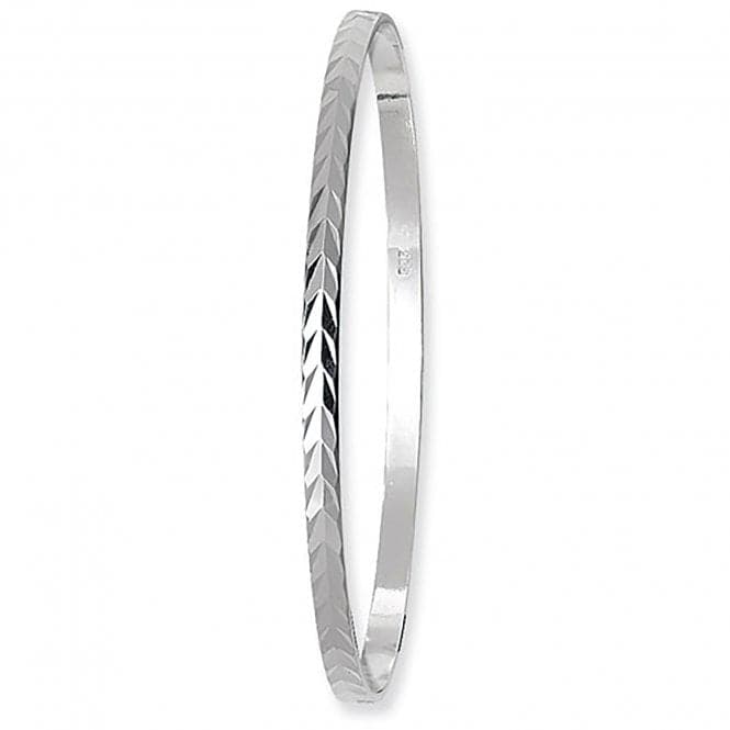 Silver Ladies Round Dia Cut Bangle G4119Acotis Silver JewelleryTH - G4119