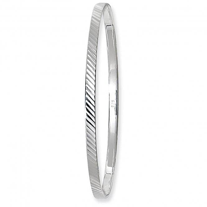 Silver Ladies Round Dia Cut Bangle G4121Acotis Silver JewelleryTH - G4121