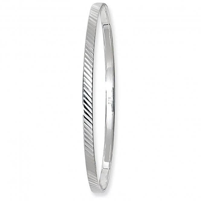 Silver Ladies Round Dia Cut Bangle G4121Acotis Silver JewelleryTH - G4121