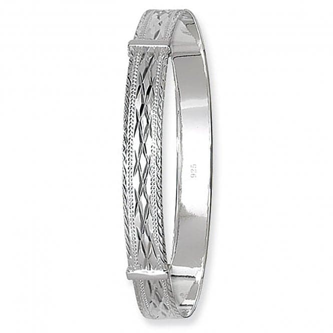 Silver Ladies Round Dia Cut Expandable Bangle G4106Acotis Silver JewelleryTH - G4106
