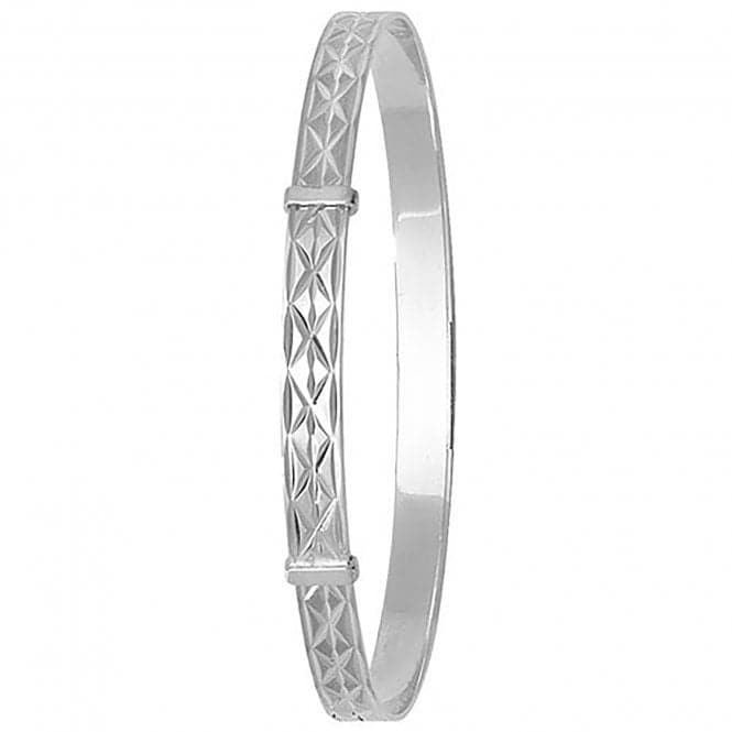 Silver Ladies Round Dia Cut Expandable Bangle G4163Acotis Silver JewelleryTH - G4163