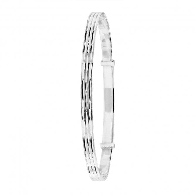 Silver Ladies Round Dia Cut Expandable Bangle G4383Acotis Silver JewelleryTH - G4383