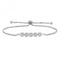 Silver Ladies Rub Over Zirconia Pull Style Bracelet G2675Acotis Silver JewelleryTH - G2675
