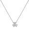 Silver Ladies Shamrock rhodium Plated Zirconia Necklace G3064Acotis Silver JewelleryTH - G3064