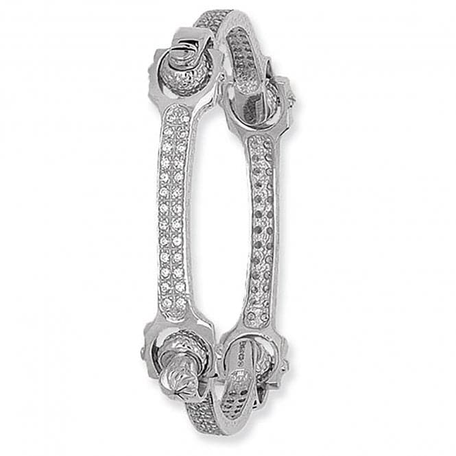 Silver Ladies Spanner Zirconia Bangle G2206Acotis Silver JewelleryTH - G2206