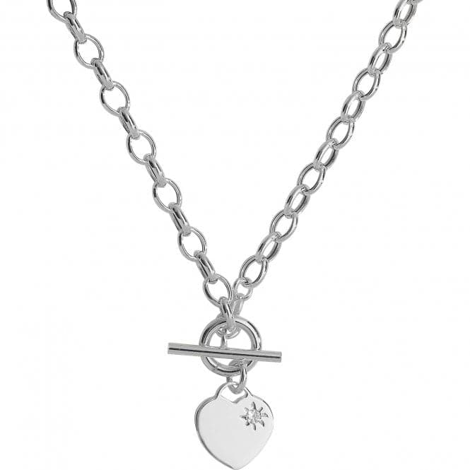 Silver Ladies T - Bar Necklace G3116Acotis Silver JewelleryTH - G3116