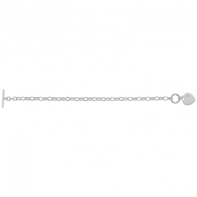 Silver Ladies T - Bar Zirconia Bracelet G3116CZBAcotis Silver JewelleryTH - G3116CZB