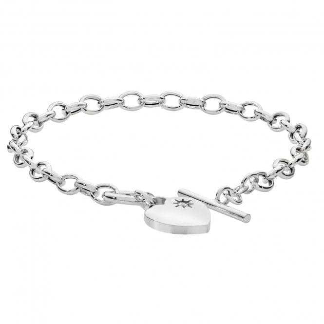 Silver Ladies T - Bar Zirconia Bracelet G3116CZBAcotis Silver JewelleryTH - G3116CZB