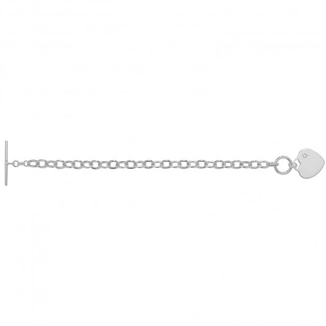 Silver Ladies T - Bar Zirconia Bracelet G3117CZBAcotis Silver JewelleryTH - G3117CZB