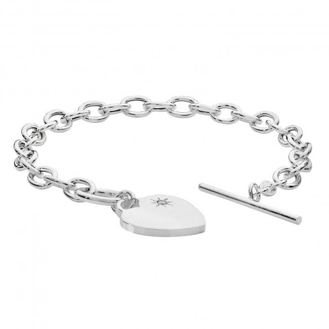 Silver Ladies T - Bar Zirconia Bracelet G3117CZBAcotis Silver JewelleryTH - G3117CZB