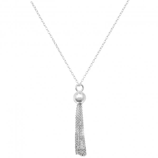Silver Ladies Tassel Pendant On Chain G3317Acotis Silver JewelleryTH - G3317
