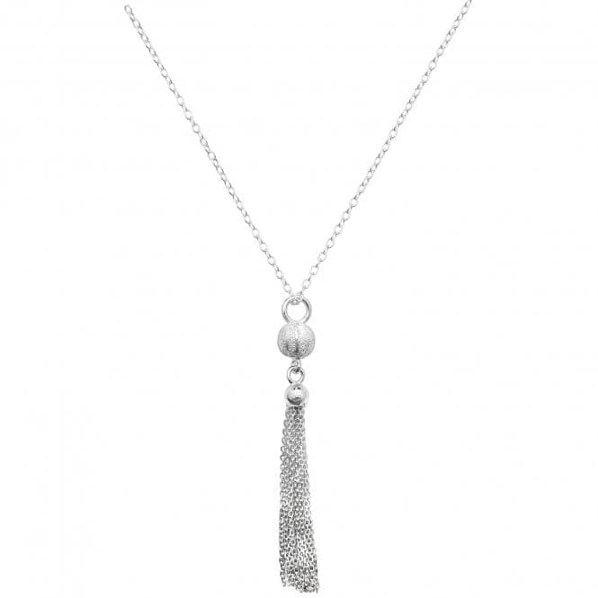 Silver Ladies Tassel Pendant On Chain G3318Acotis Silver JewelleryTH - G3318