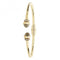Silver Ladies Yel Gold Plated Crystal & Zirconia Torc Bangle G4398Acotis Silver JewelleryTH - G4398