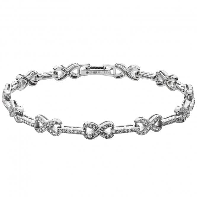 Silver Ladies Zirconia Bracelet G2566Acotis Silver JewelleryTH - G2566