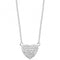 Silver Ladies Zirconia Heart Pendant On Chain G3315Acotis Silver JewelleryTH - G3315