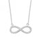 Silver Ladies Zirconia Infinity Pendant On Chain G3316Acotis Silver JewelleryTH - G3316
