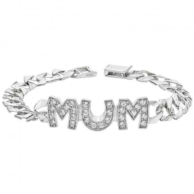 Silver Ladies Zirconia Mum Bracelet G2136Acotis Silver JewelleryTH - G2136