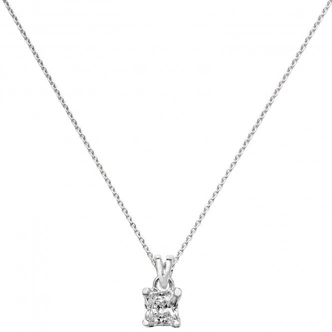 Silver Ladies Zirconia Pendant On Chain G3271Acotis Silver JewelleryTH - G3271