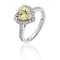 Silver Large Claw Set Heart Shape Halo Style Cubic Zirconia Ring SRG0024YZSilver & CoSRG0024YZ/J