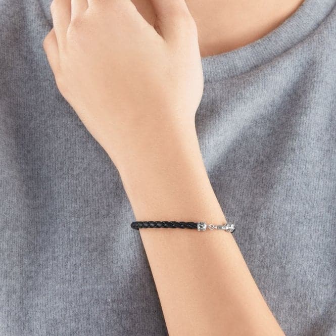 Silver Leather Black Bracelet A2011 - 682 - 11Thomas Sabo Sterling SilverA2011 - 682 - 11 - L17