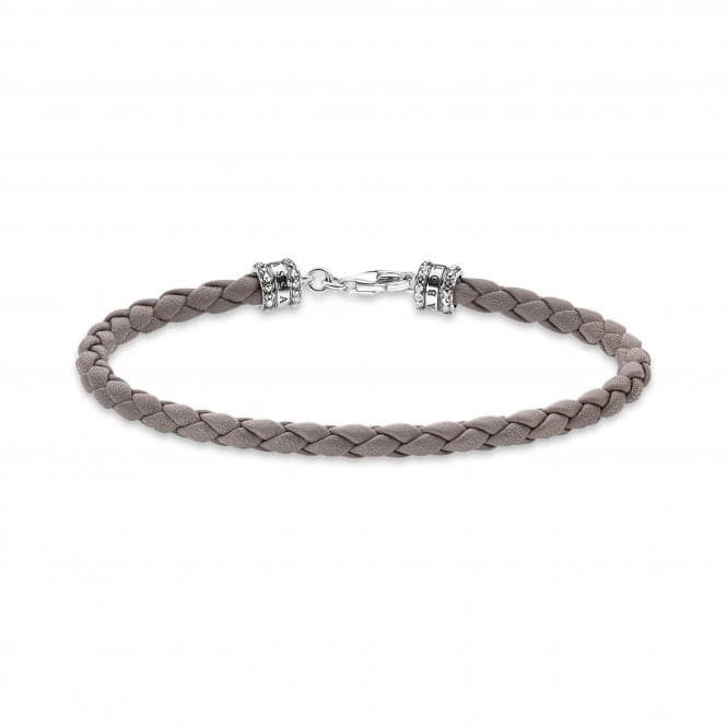 Silver Leather Grey Bracelet A2011 - 682 - 5Thomas Sabo Sterling SilverA2011 - 682 - 5 - L17