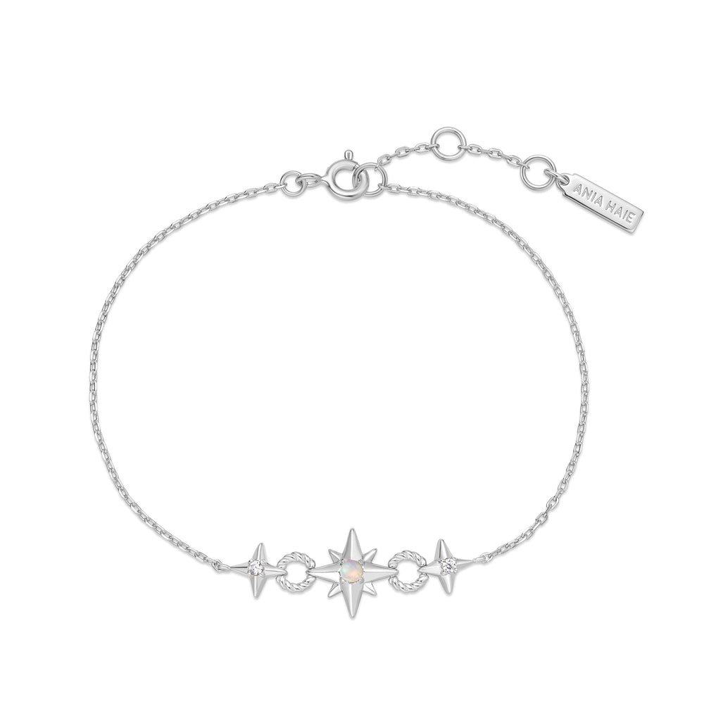 Silver Linked Star Bracelet B063 - 05HAnia HaieB063 - 05H