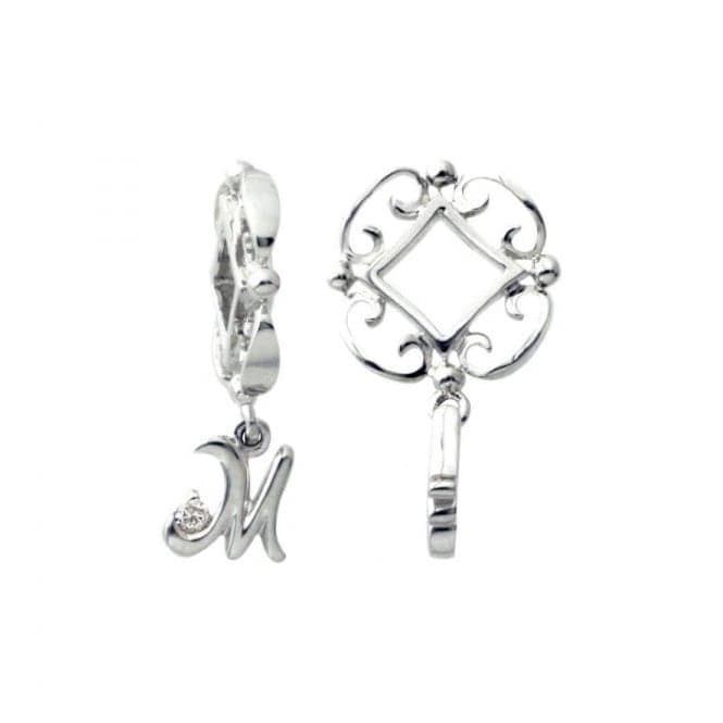 Silver M Initial Dangle Charm S212DStorywheelsS212D