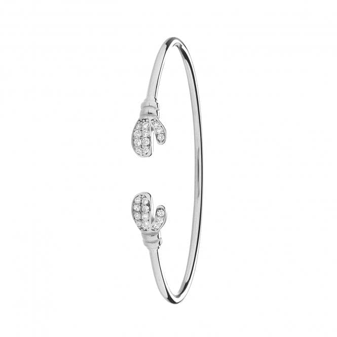 Silver Maidens Boxing Glove Zirconia Torc Bangle G4034CZMAcotis Silver JewelleryTH - G4034CZM