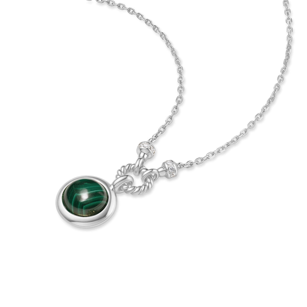 Silver Malachite Reversible Vacation Necklace N063 - 06HAnia HaieN063 - 06H