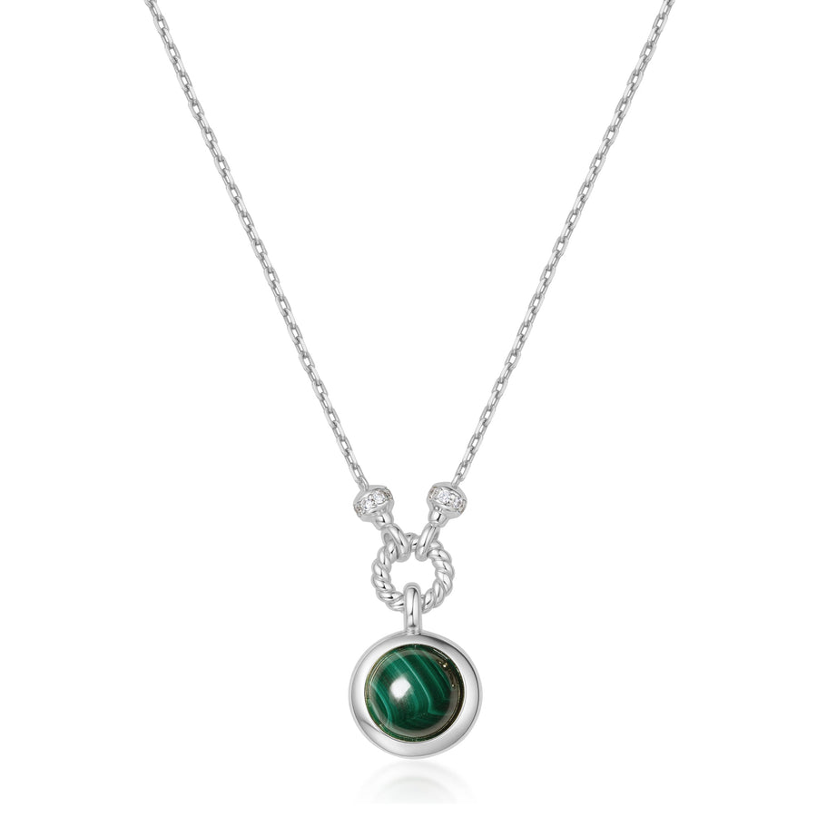 Silver Malachite Reversible Vacation Necklace N063 - 06HAnia HaieN063 - 06H