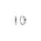 Silver Malachite Star Huggie Hoop Earrings E039 - 02H - MAnia HaieE039 - 02H - M