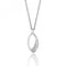 Silver Marquise Shape Cubic Zirconia Detail Chain Pendant SPG0054CZSilver & CoSPG0054CZ
