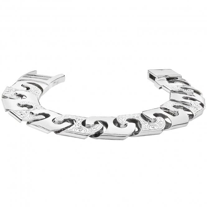 Silver Men's Cast Bracelet G1161Acotis Silver JewelleryTH - G1161