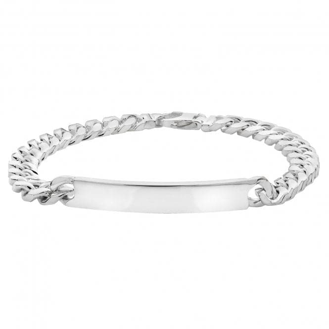 Silver Men's Curb Bombe Id Bracelet G2116Acotis Silver JewelleryTH - G2116