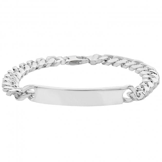 Silver Men's Curb Bombe Id Bracelet G2117Acotis Silver JewelleryTH - G2117