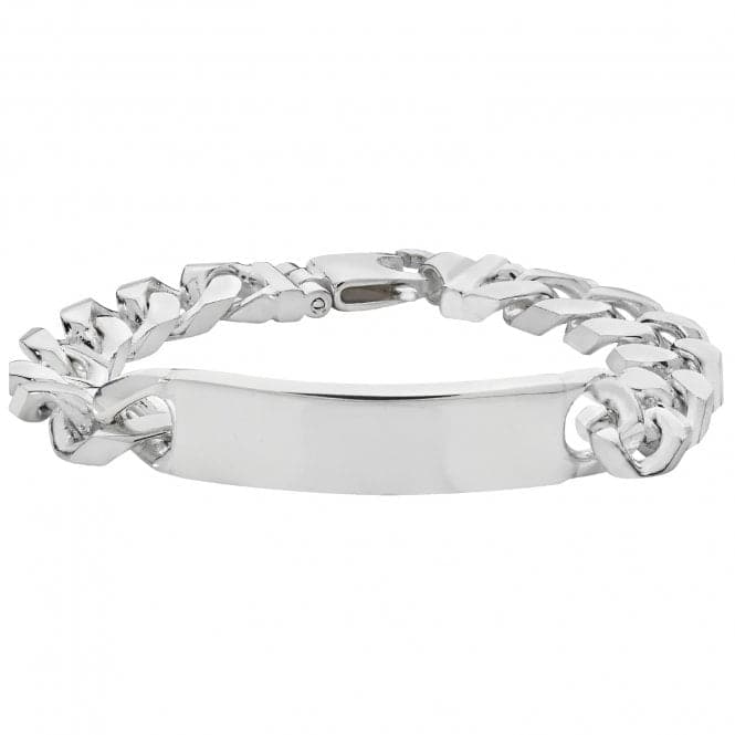 Silver Men's Curb Bombe Id Bracelet G2119Acotis Silver JewelleryTH - G2119