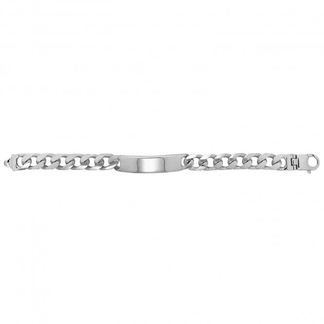 Silver Men's Curb Bombe Id Bracelet G2119Acotis Silver JewelleryTH - G2119