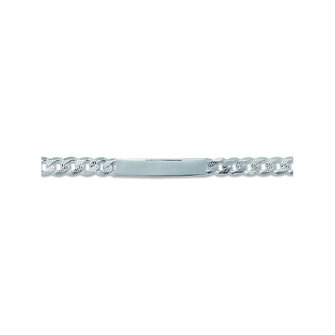 Silver Men's Curb Pave Id Bracelet G2478Acotis Silver JewelleryTH - G2478