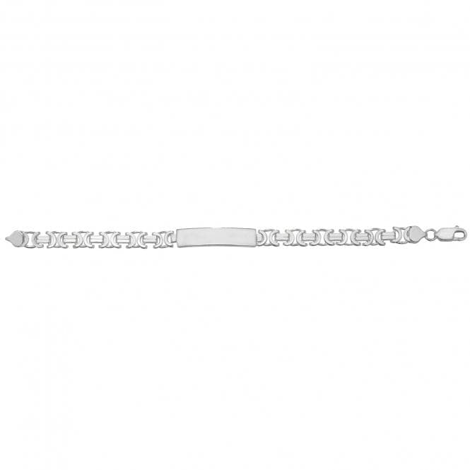 Silver Men's Flat Byzantine Id Bracelet G2122Acotis Silver JewelleryTH - G2122