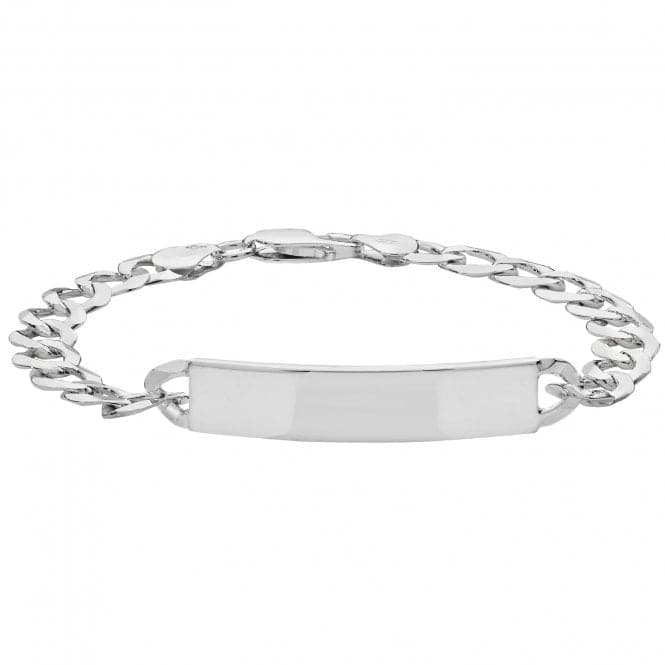 Silver Men's Flat Open Curb Id Bracelet G2455Acotis Silver JewelleryTH - G2455