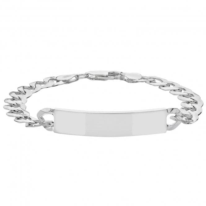 Silver Men's Flat Open Curb Id Bracelet G2456Acotis Silver JewelleryTH - G2456